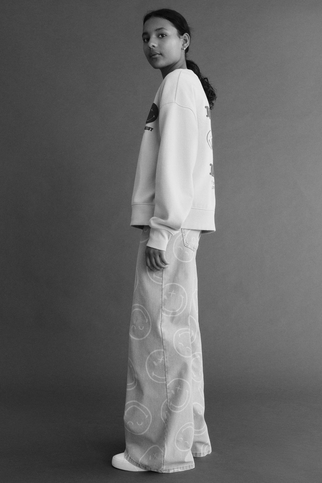 Pantal?n amplio efecto denim - H&m фото 4