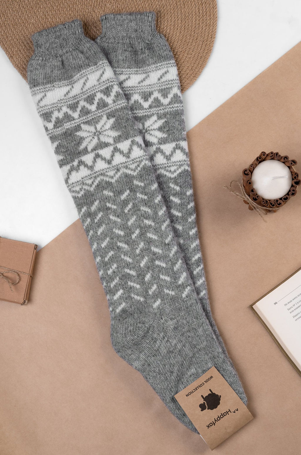 Женские шерстяные гольфы Happyfox