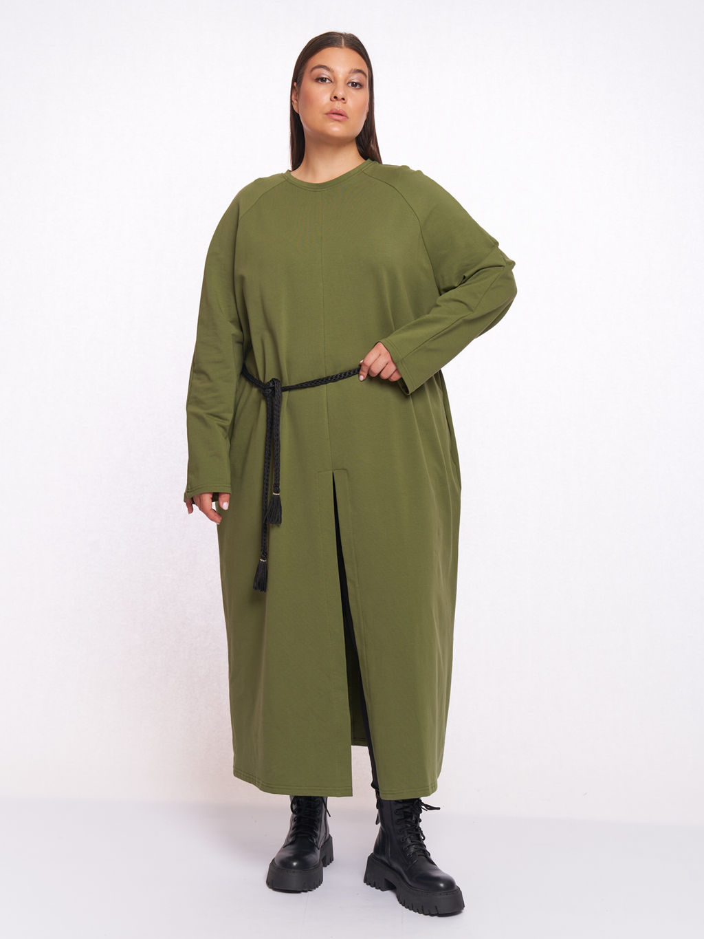 Платье с разрезом спереди PP57102GRN30 - Артесса фото 14