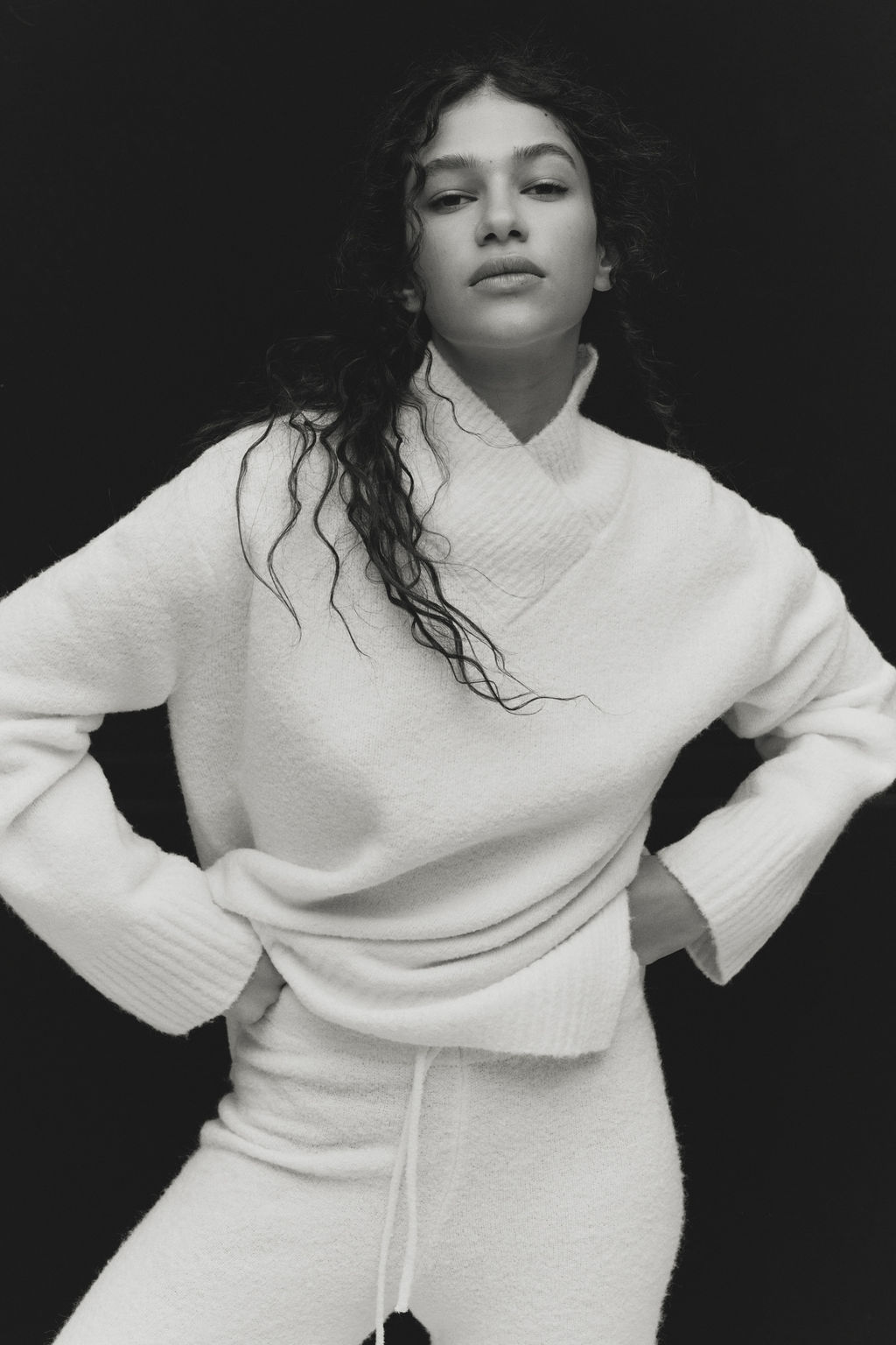Jersey de mezcla de lana con escote en V - H&m фото 4