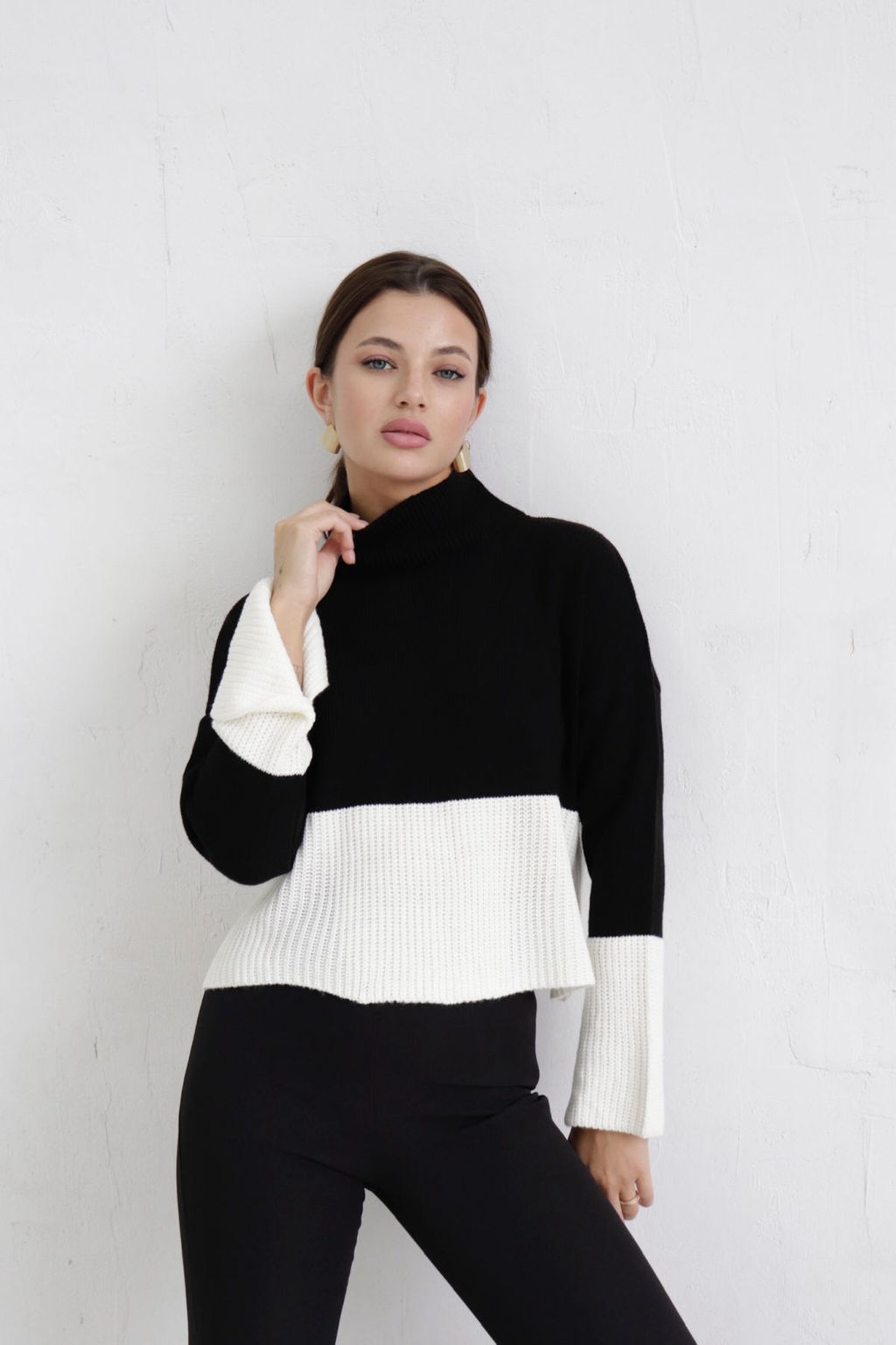 10452 Свитер чёрно-белый - Martichelli фото 16