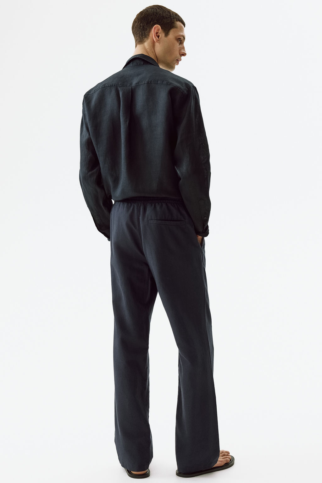 Pantal?n en mezcla de lino Regular Fit - H&m фото 10