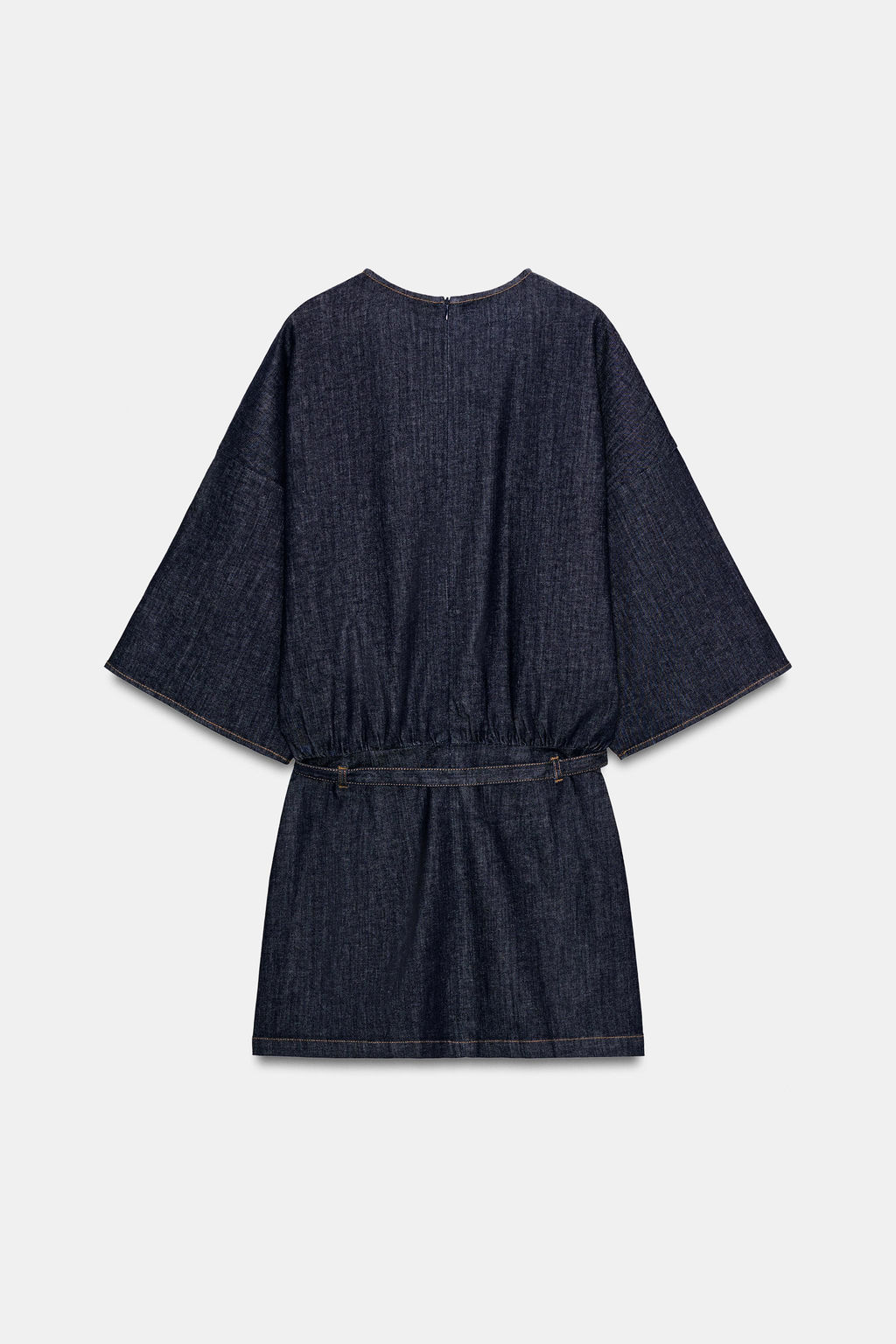VESTIDO Z1975 CORTO DENIM CINTUR?N / Azul - Zara фото 8