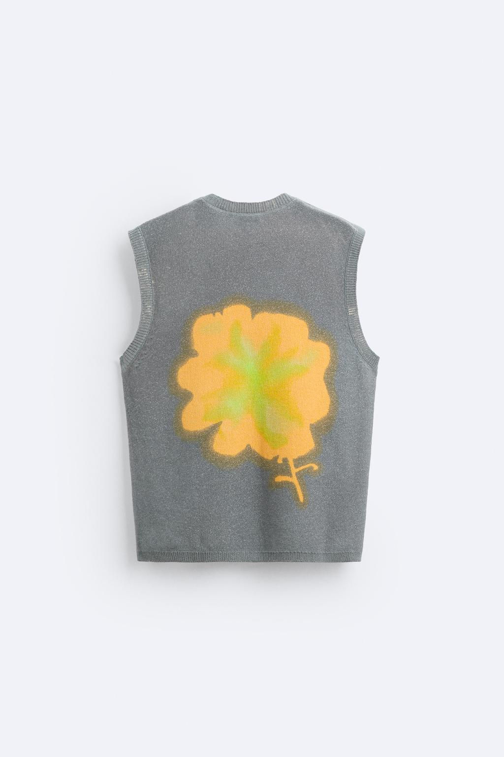 SPRAY PRINT KNIT VEST - Zara фото 8
