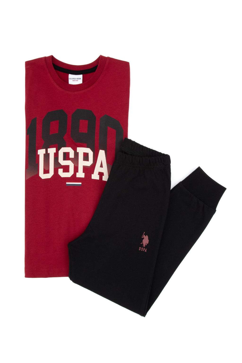 Erkek _ocuk Bordo Pijama Tak_m_ Sepette S_rpriz _ndirim