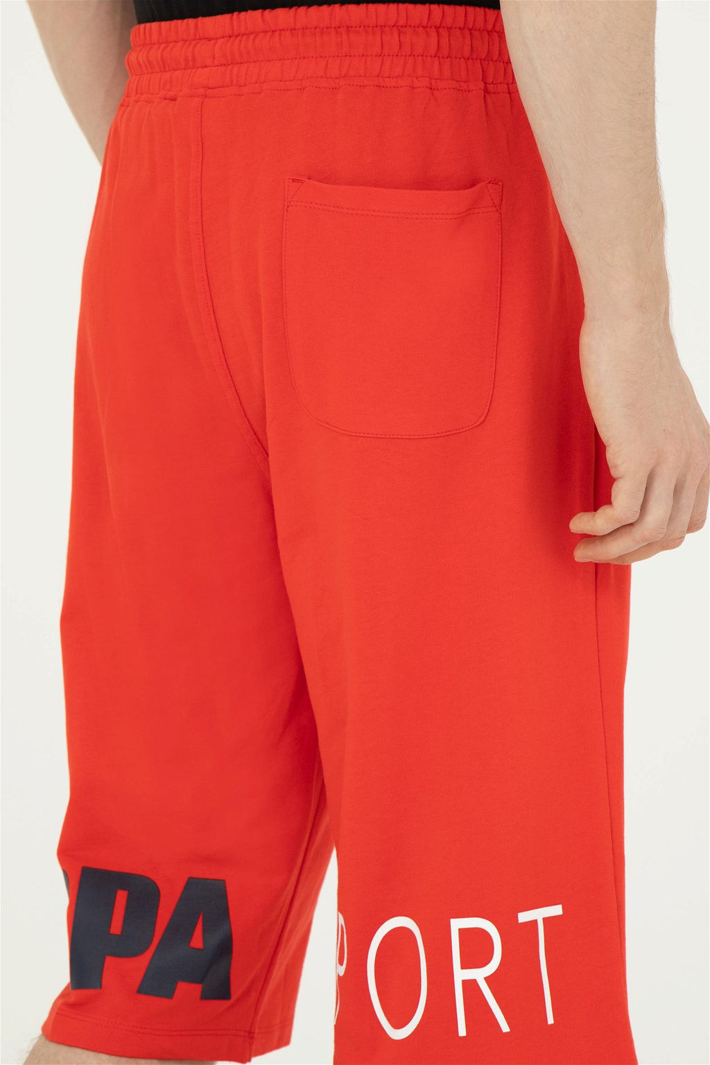 Мужские красные вязаные шорты - U.s. polo assn фото 7