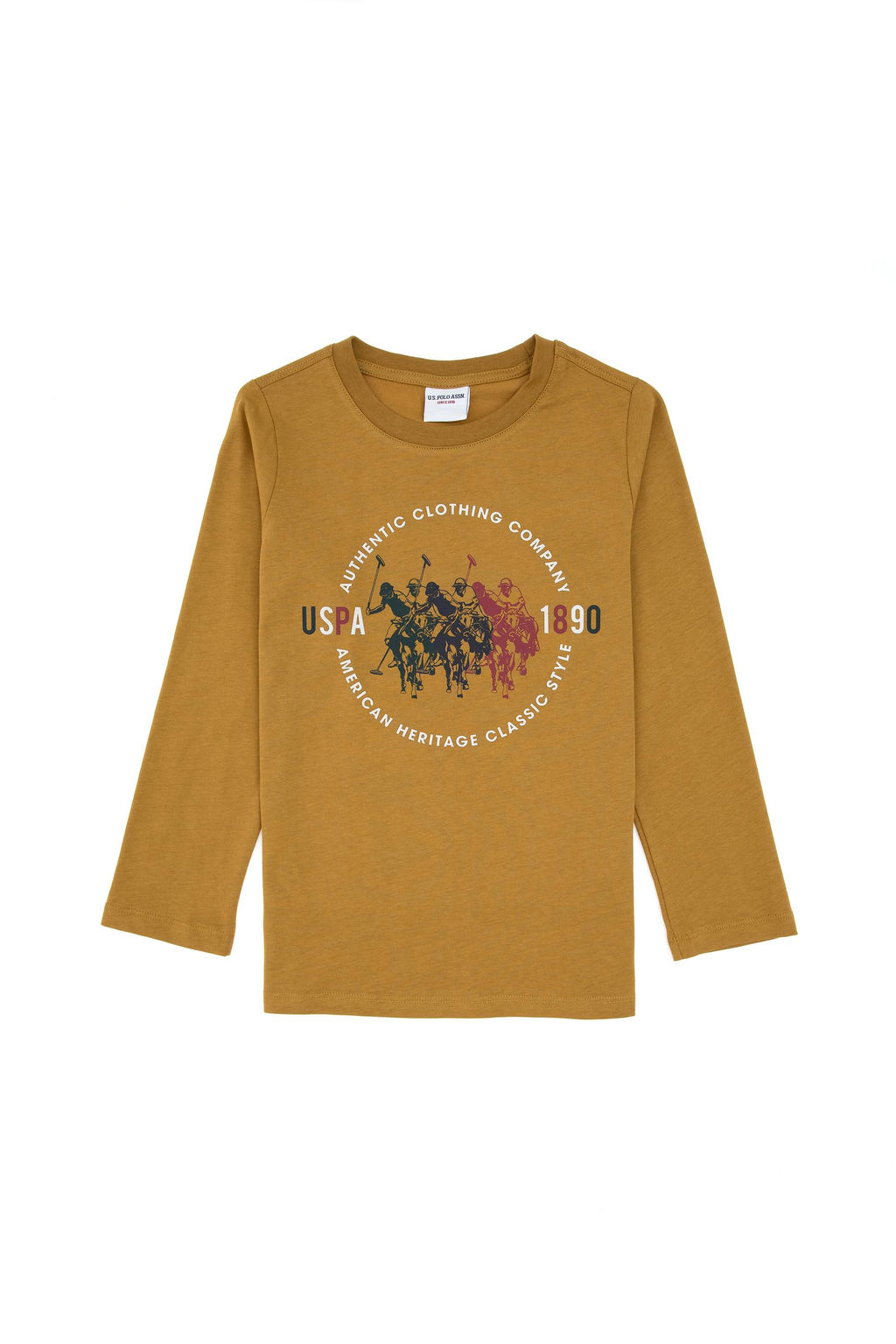 Erkek _ocuk Hardal Bisiklet Yaka Sweatshirt