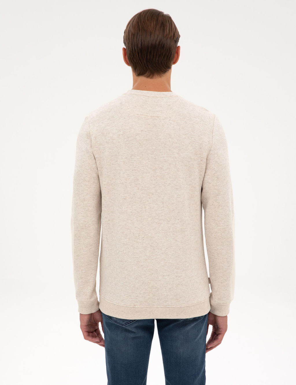 Bej Regular Fit Sweatshirt - Pierre cardin фото 5