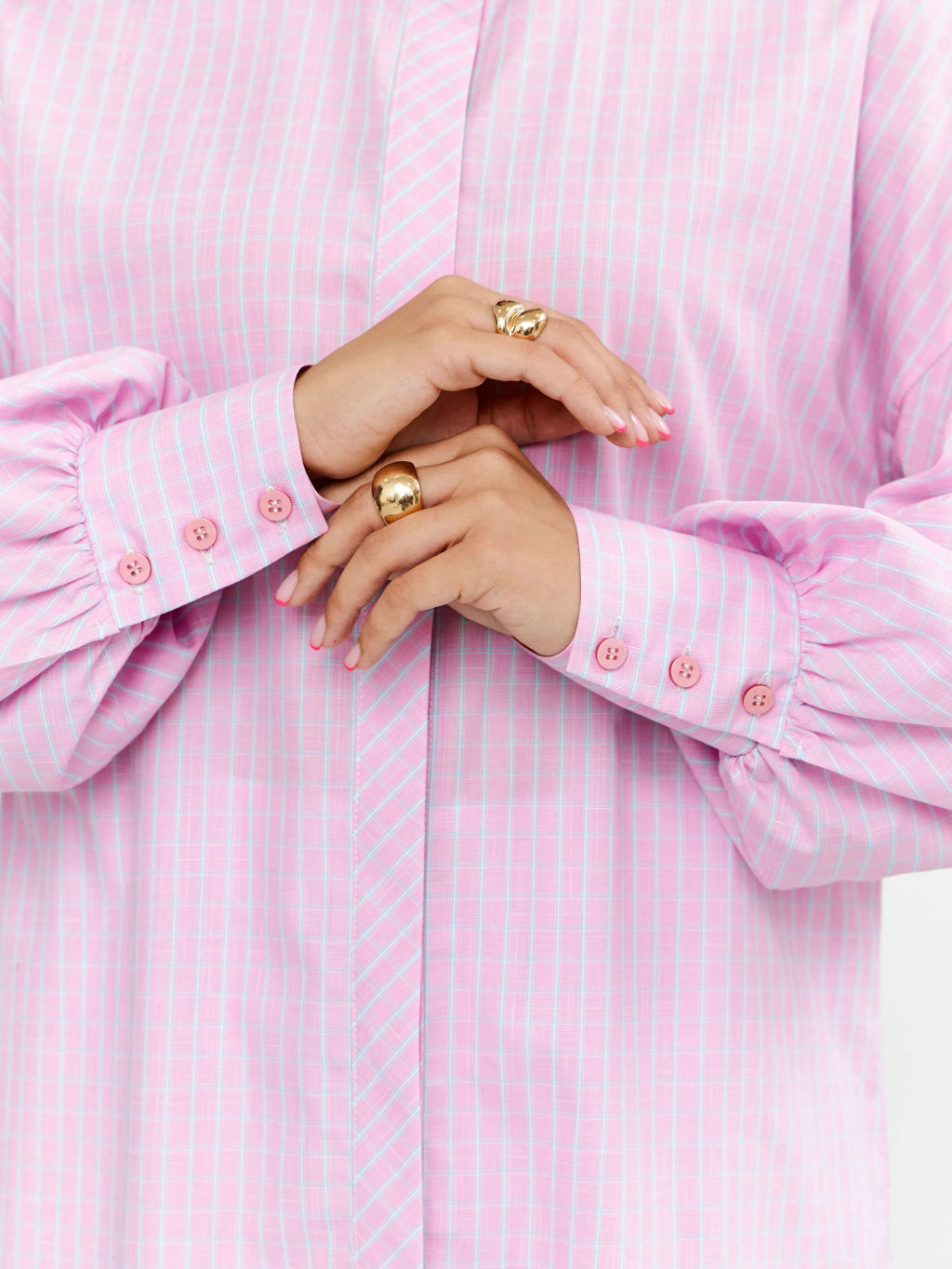 Блузка женская дл. рук. T-lab TL-B-006P-86146-розовый клетка  фото 2