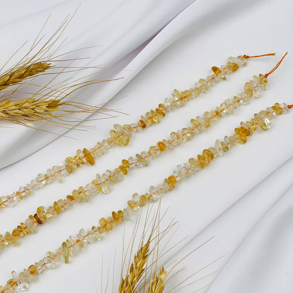 Бусины для украшений из Цитрина крошка