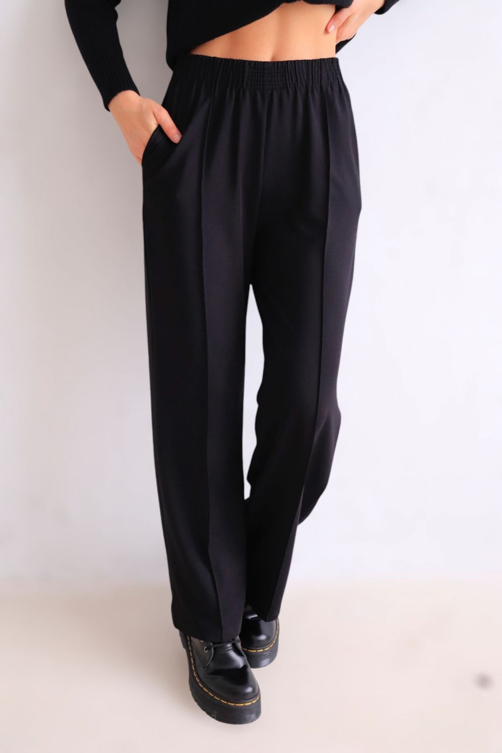 Брюки базовые чёрные - Martichelli фото 37