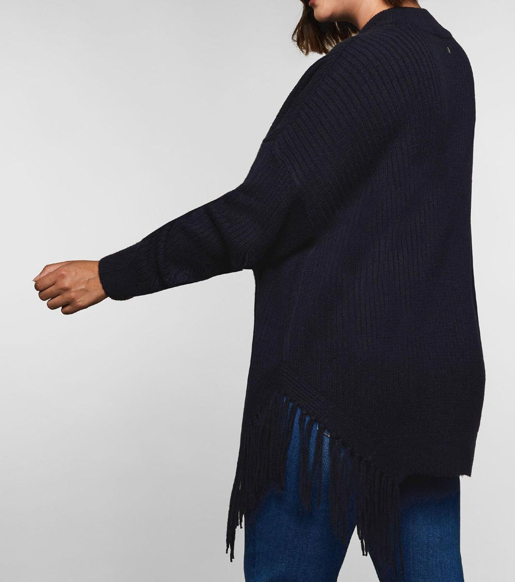 Пуловер, синий - Sheego фото 4