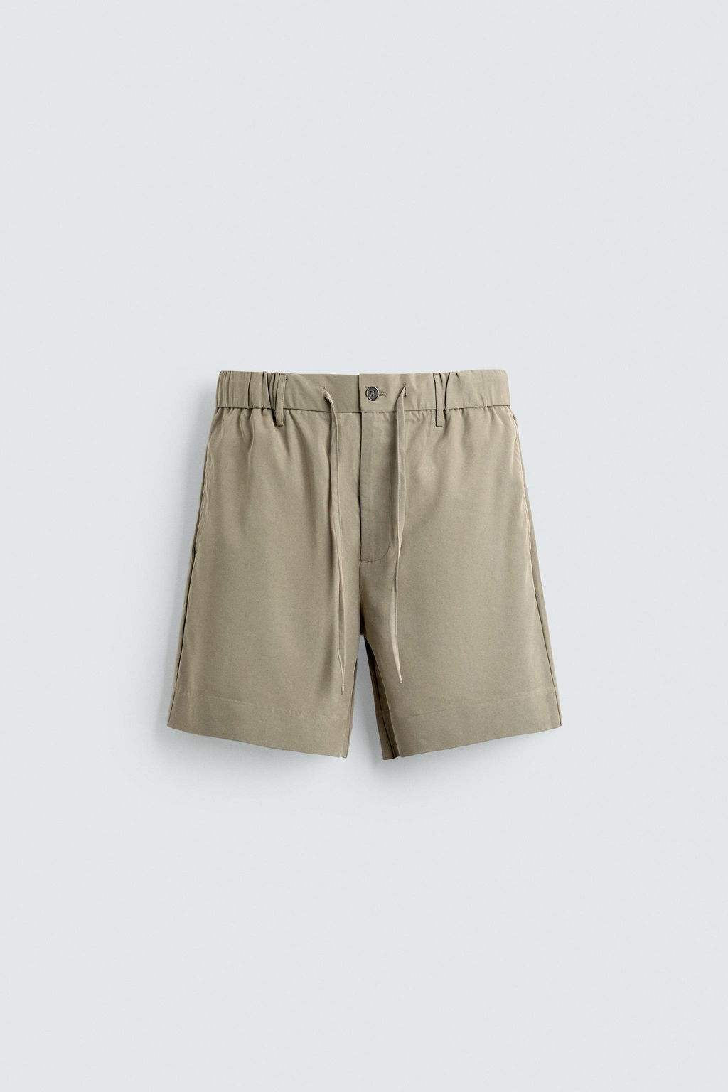 BERMUDA RELAXED FIT EFECTO LAVADO / Beige