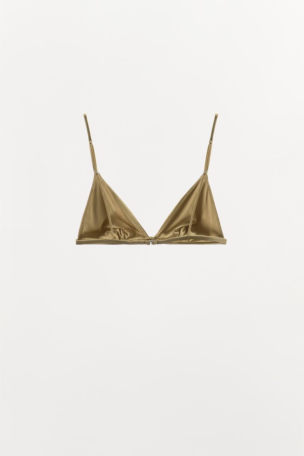 SILK TRIANGLE BRALETTE - Zara фото 6