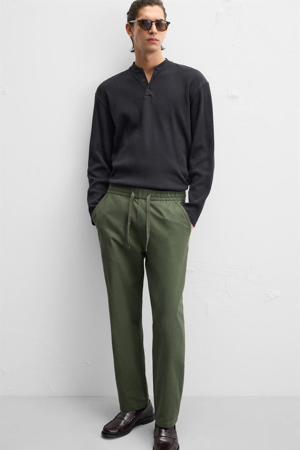 RELAXED FIT JOGGER WAIST TROUSERS - Zara фото 36