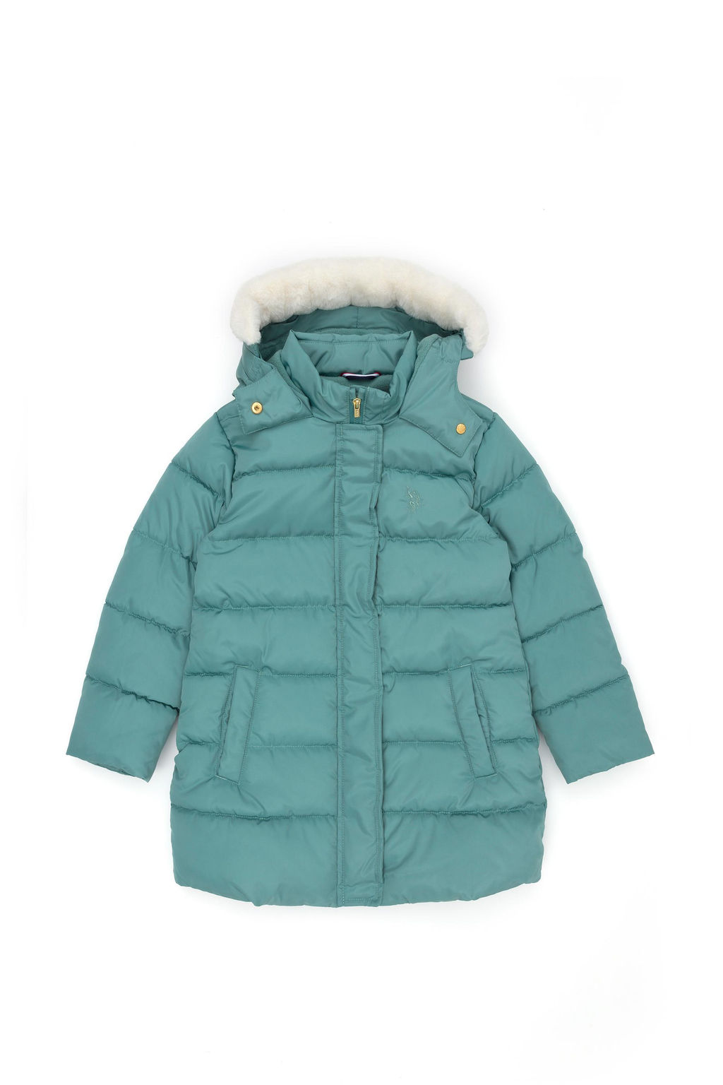 U. S. Polo Assn Мятное пальто с капюшоном для девочки - U.s. polo assn фото 11