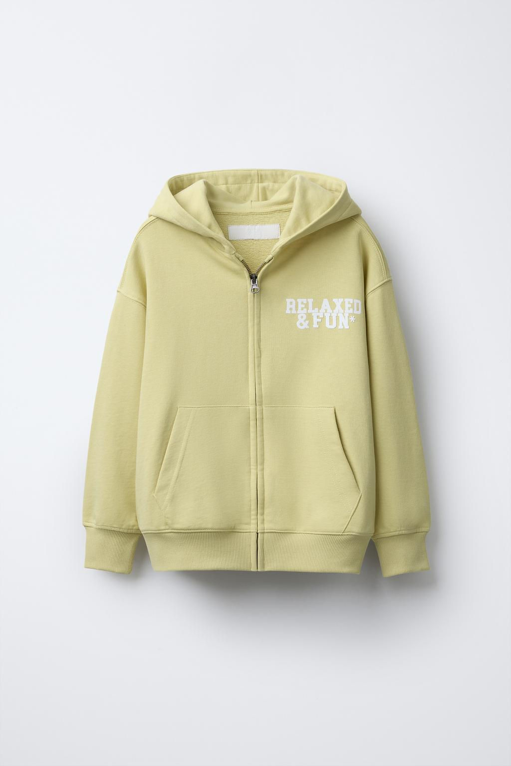 QUARTER-ZIP SWEATSHIRT WITH SLOGAN - Zara фото 2