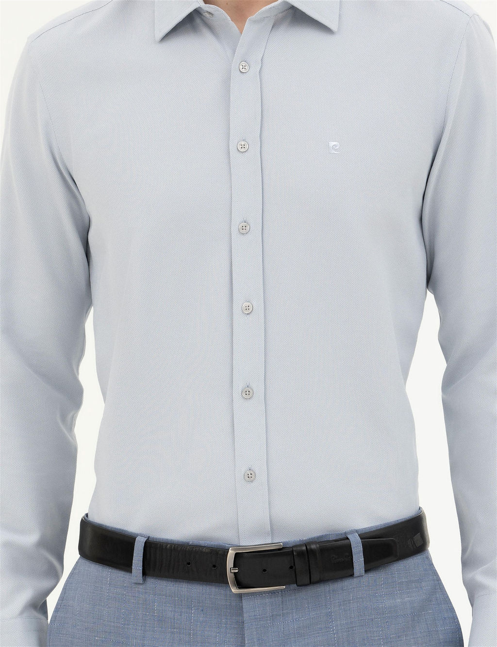 Gri Slim Fit Uzun Kollu G_mlek - Pierre cardin фото 6