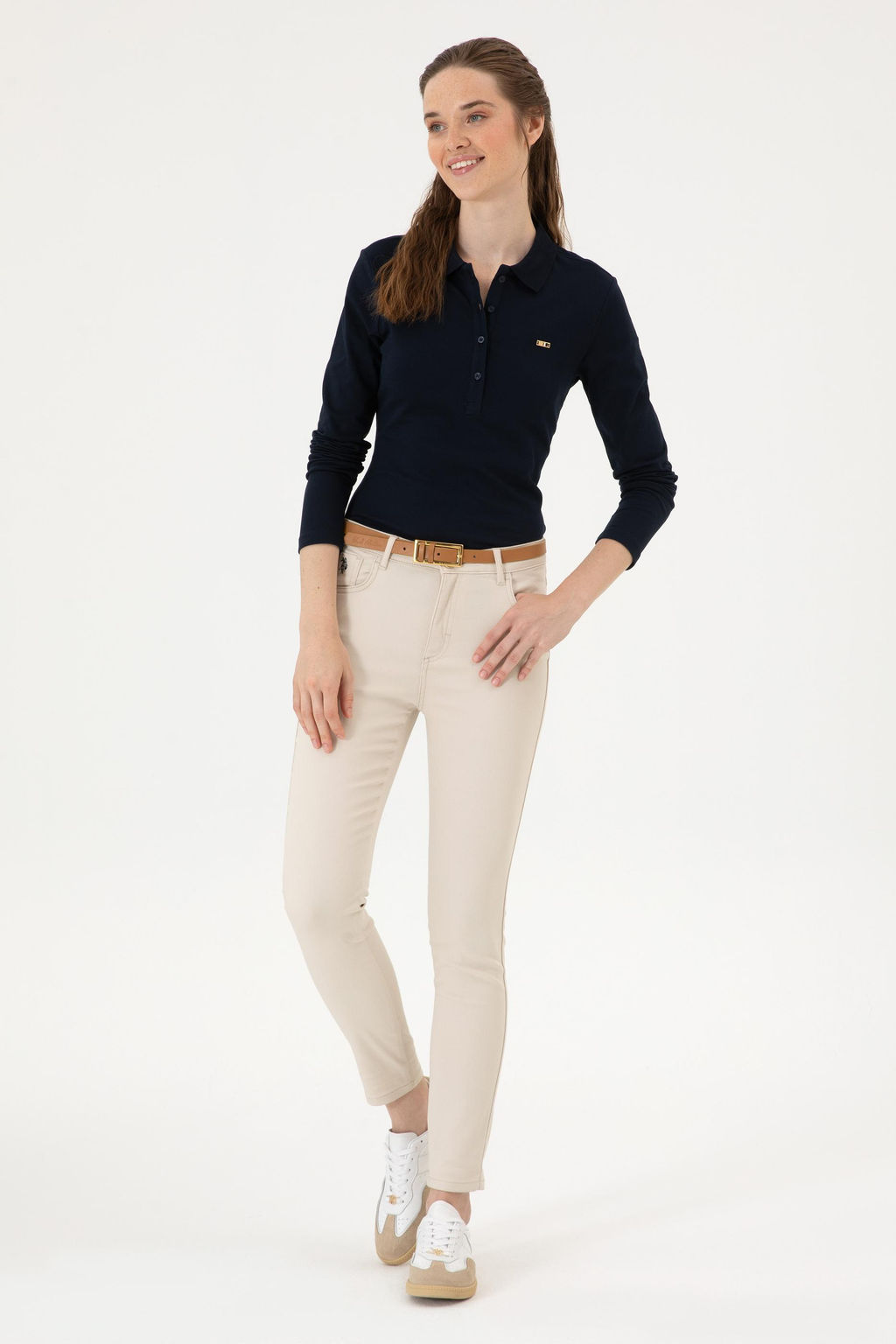 Kad_n Lacivert Basic Sweatshirt Sepette S_rpriz _ndirim - U.s. polo assn фото 4