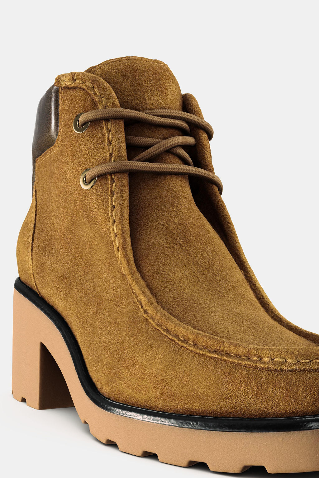 LACE-UP HEELED ANKLE BOOTS - Zara фото 7