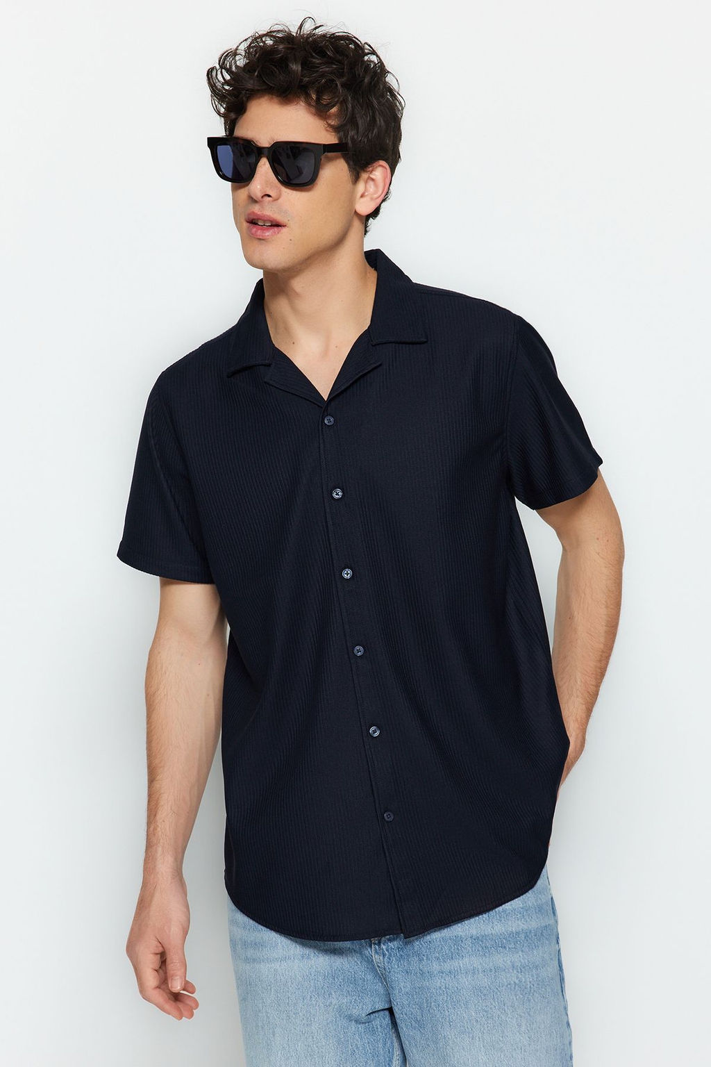 TRENDYOL MAN Beyaz Regular Fit Apas Yaka Yazl?k Gomlek TMNSS23GO00105 - Trendyolmilla фото 20