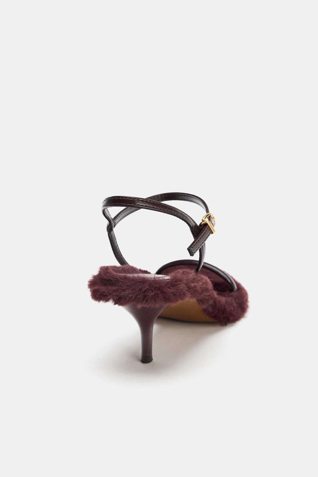 FAUX FUR SOLE HEELED SANDALS - Zara фото 6