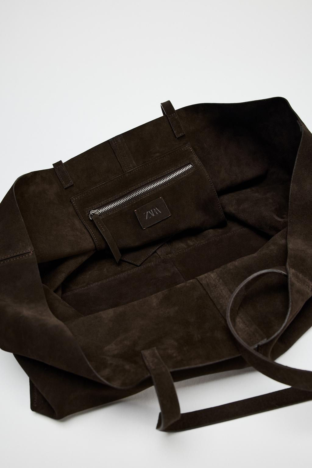 SUEDE MAXI TOTE BAG - Zara фото 11