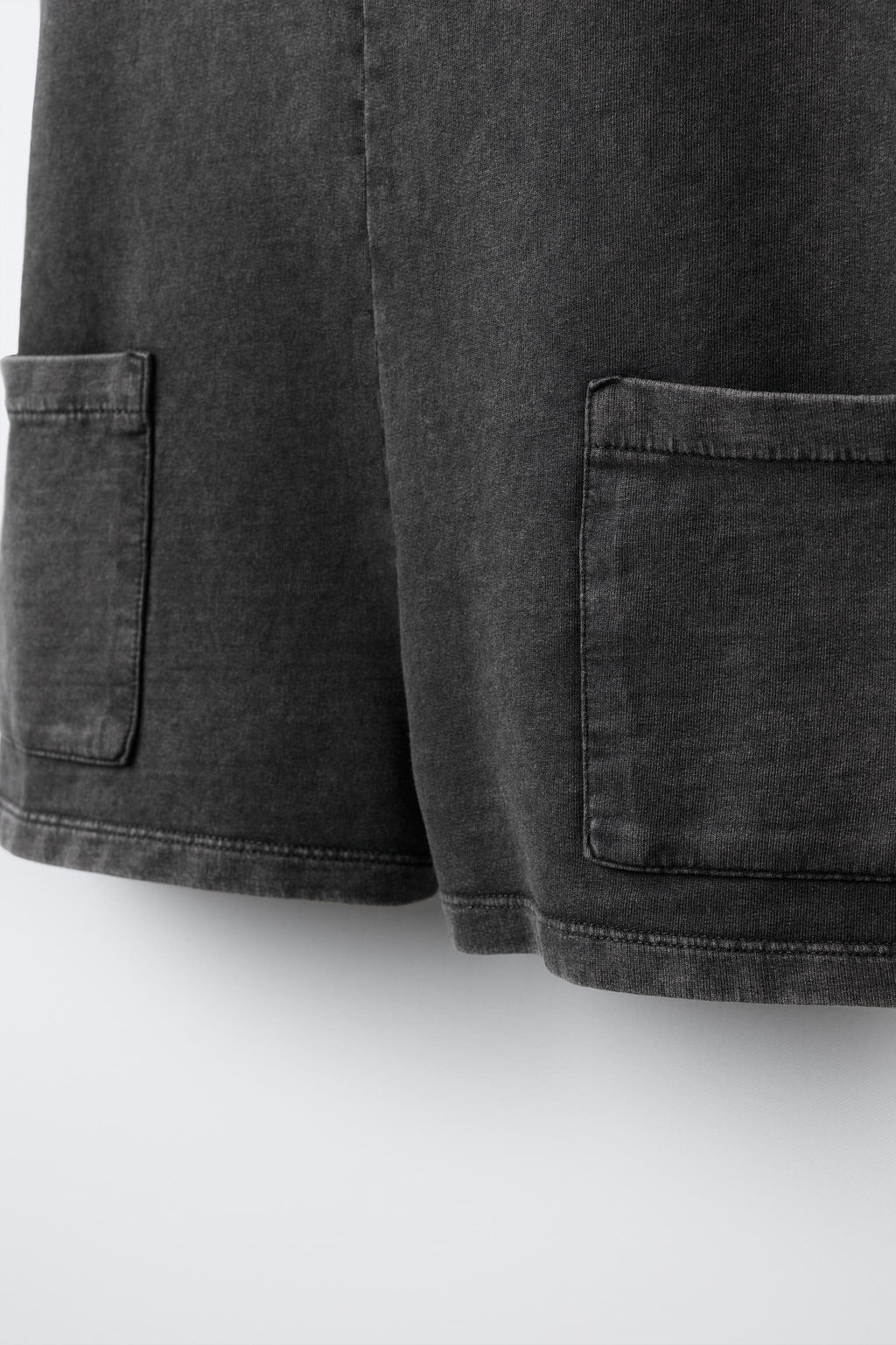 MONO CORTO EFECTO LAVADO PUNTILLA / Gris antracita - Zara фото 7