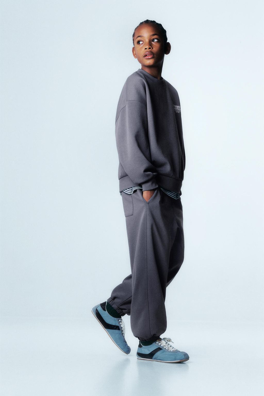 TEXT PRINT SWEATSHIRT AND JOGGERS SET - Zara фото 11
