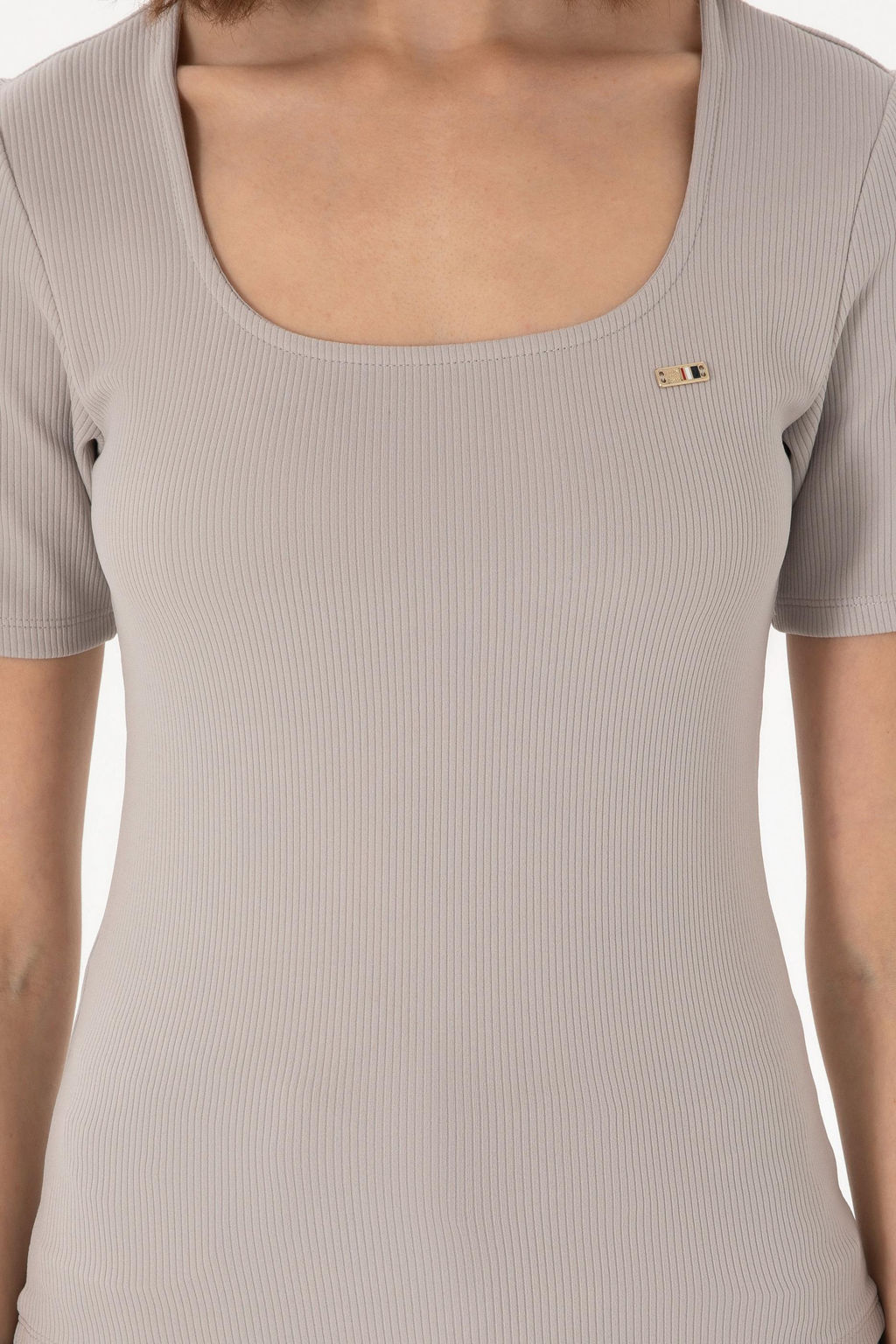 Kad_n Gri Melanj Ti__rt Sepette S_rpriz _ndirim - U.s. polo assn фото 6