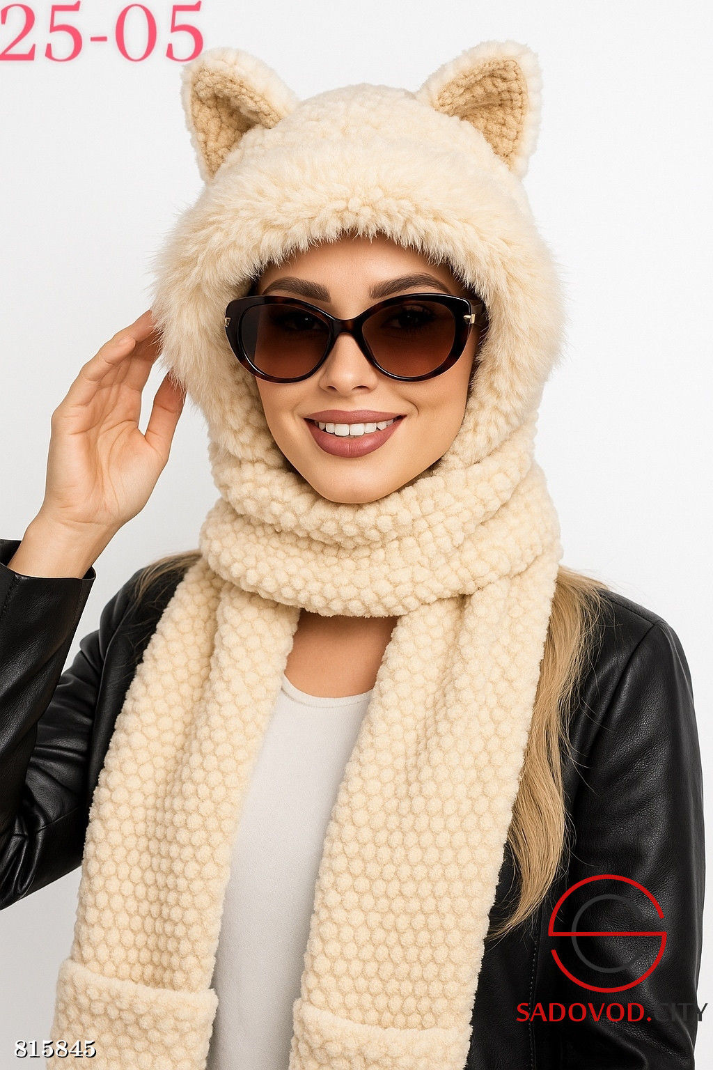 Шапка с отворотом и с ушками - Bruno фото 3