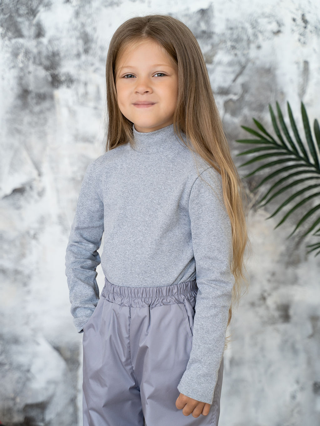 Джемперводолазка меланж серая