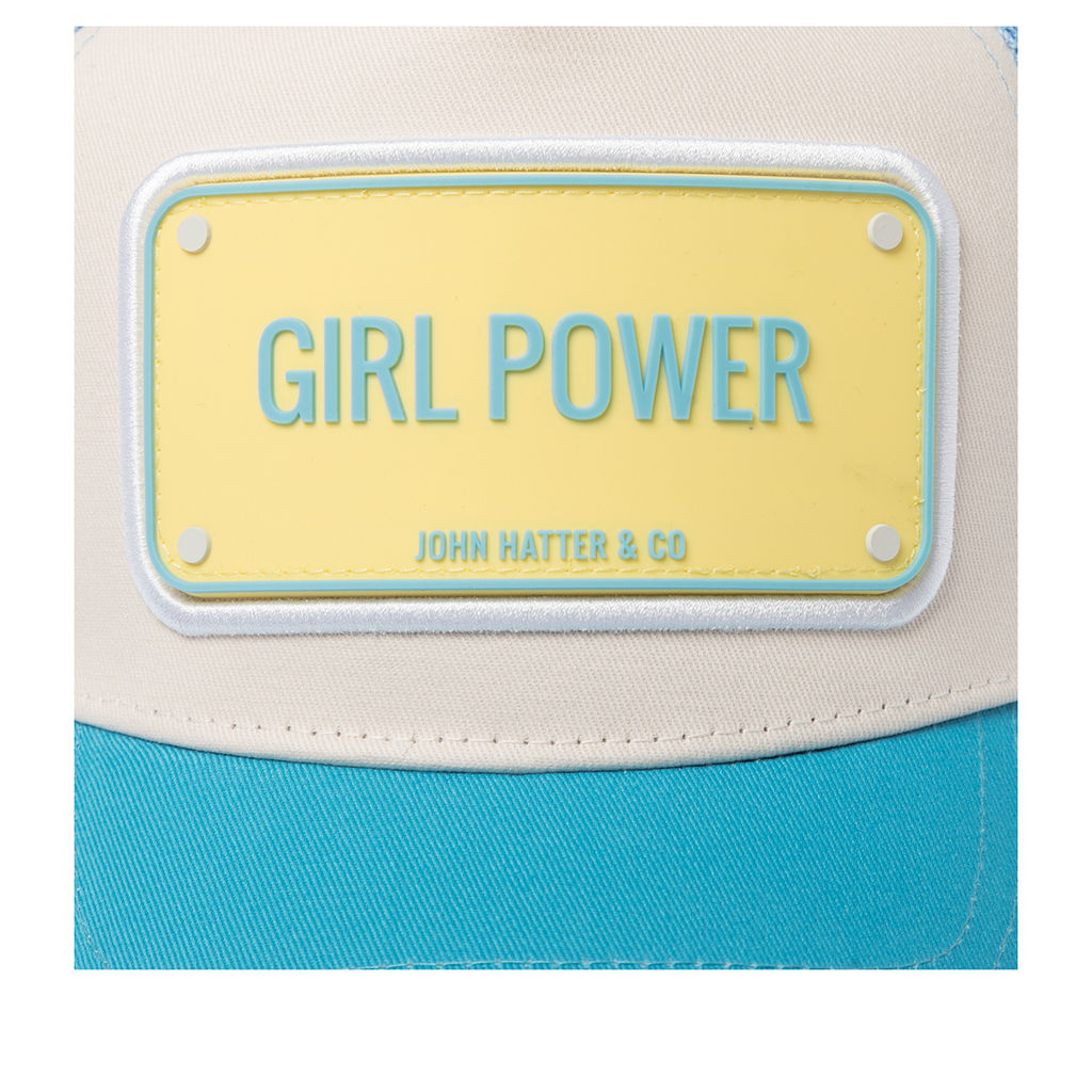 Бейсболка JOHN HATTER арт. R-1120-L00 Girl Power (голубой / белый)  фото 4