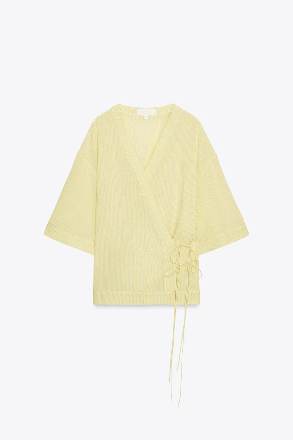 ZW COLLECTION STRIPED KIMONO WITH TIES - Zara фото 6