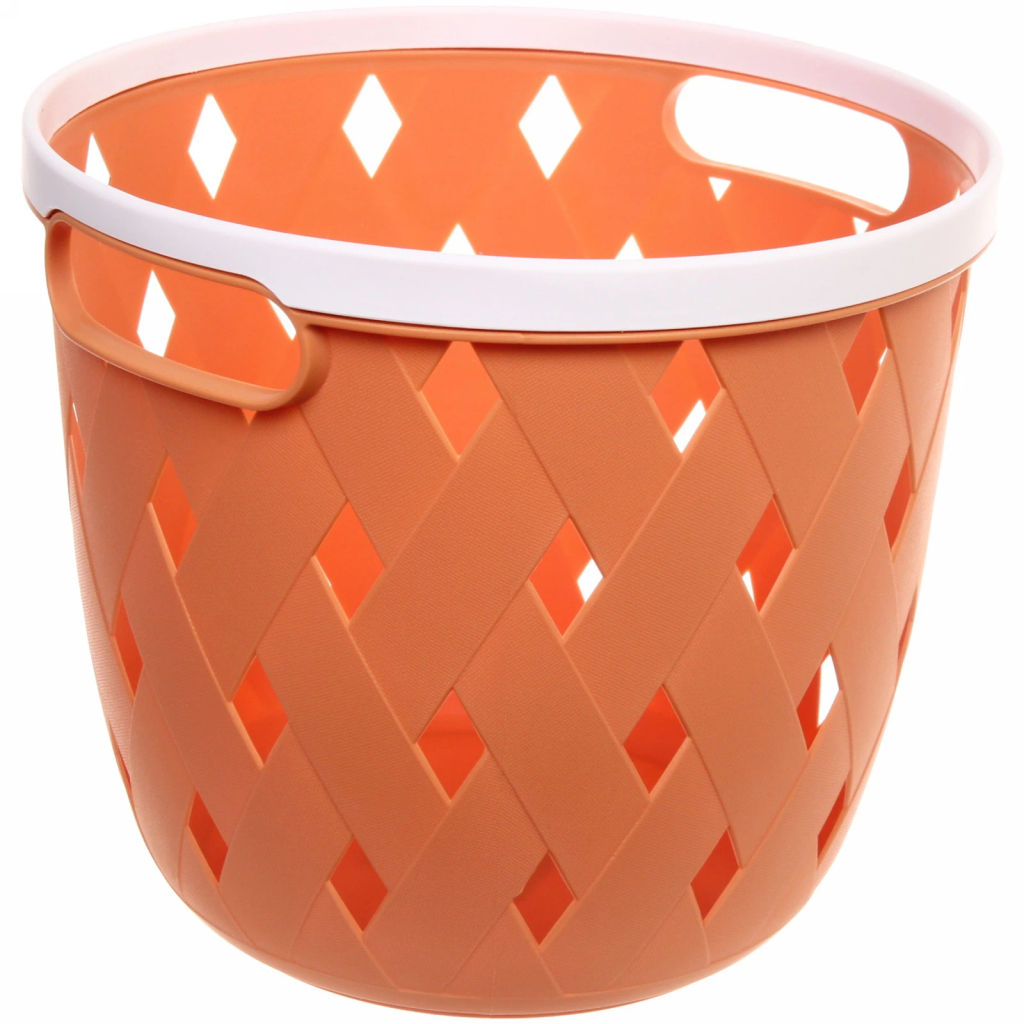 Цена за 4 шт. Корзина для хранения "Эрида" оранжевая 24,5х21,5см