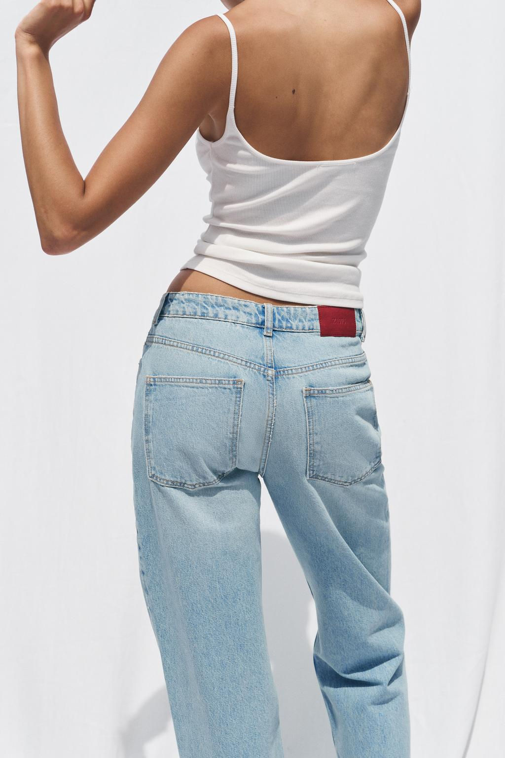 Z1975 STRAIGHT FULL LENGTH HIGH-WAIST WRAP WAIST JEANS - Zara фото 5
