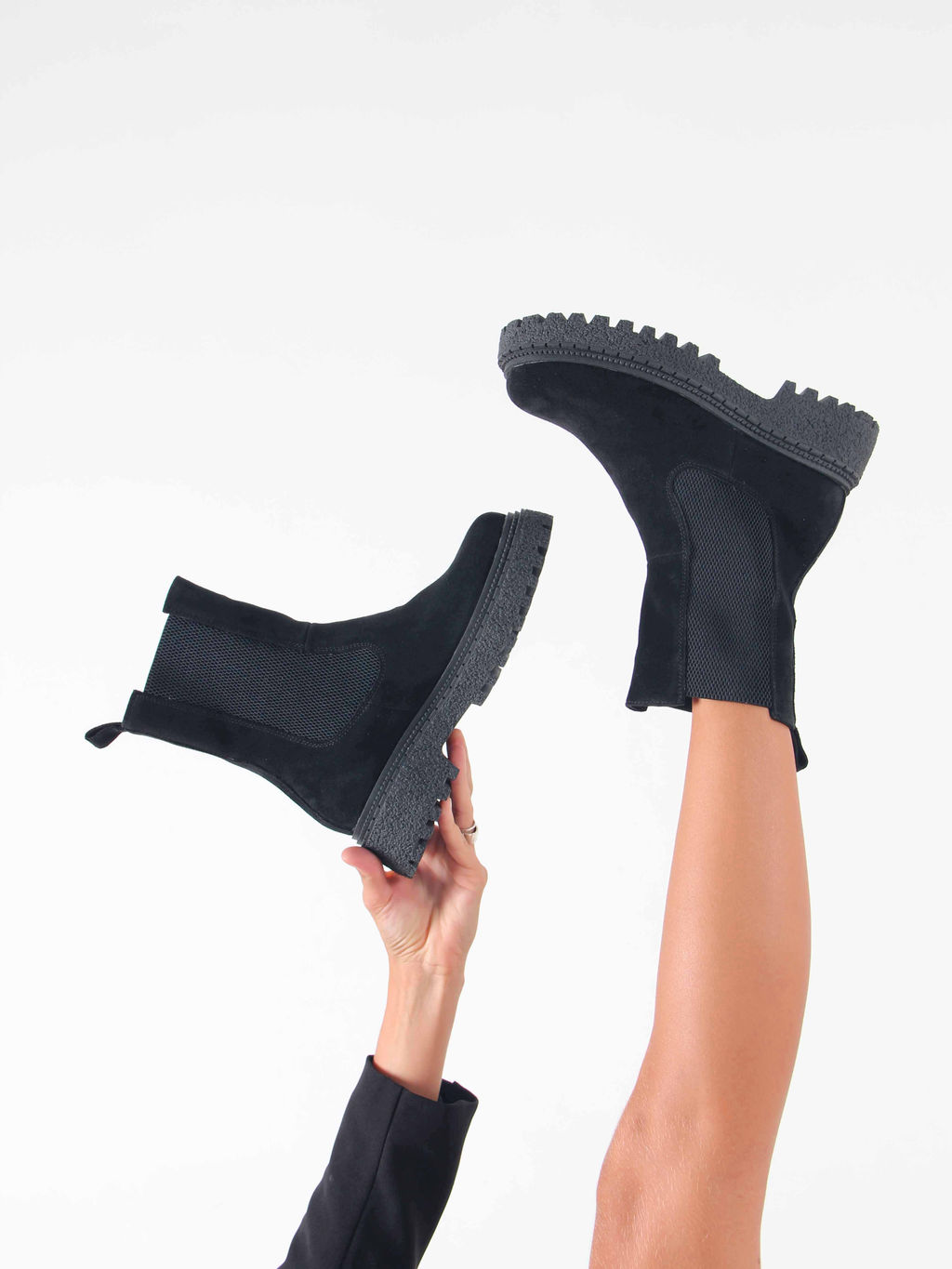 Ботинки 334.asteria.bl черный замш/Шерсть