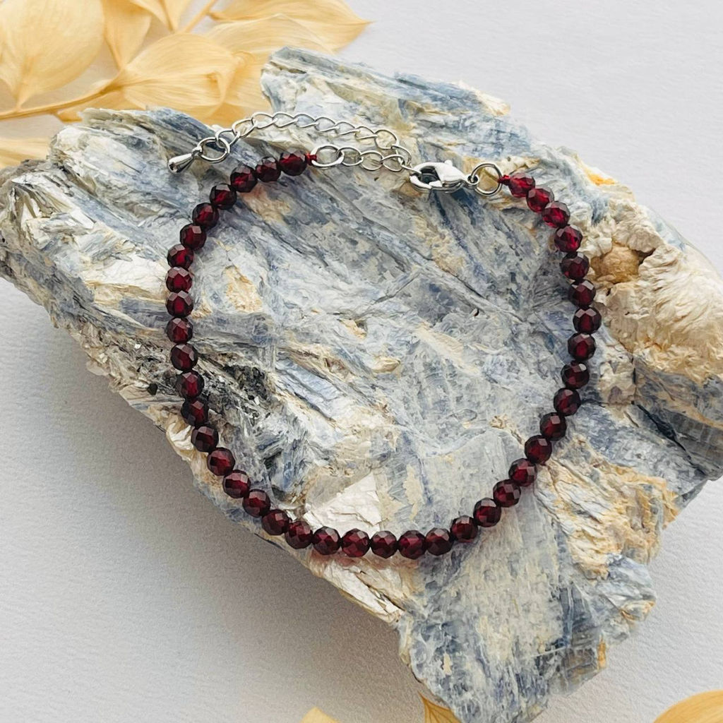 Браслет из Граната огранка 17 см +