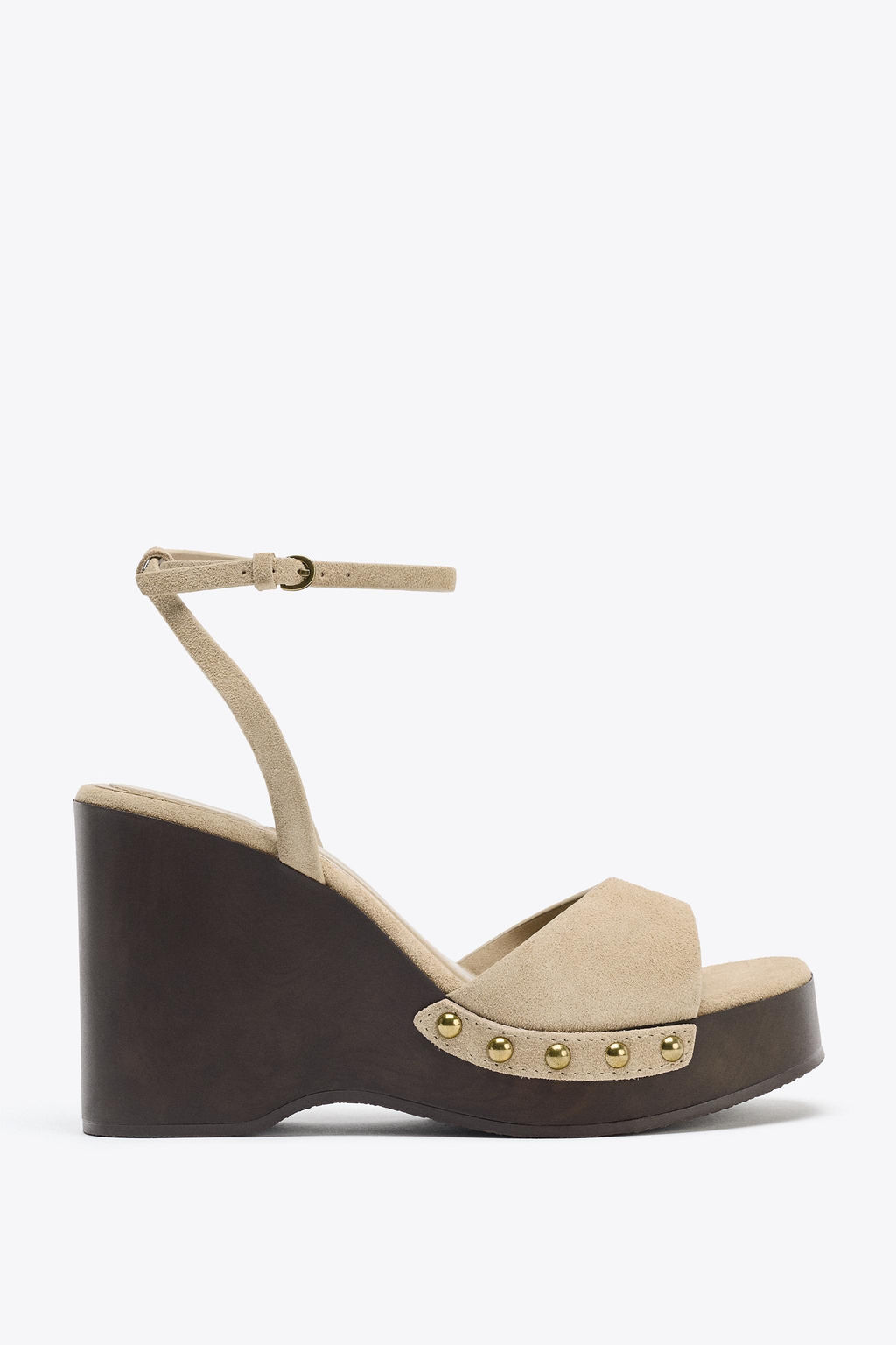 SPLIT SUEDE STUDDED SANDALS - Zara фото 8