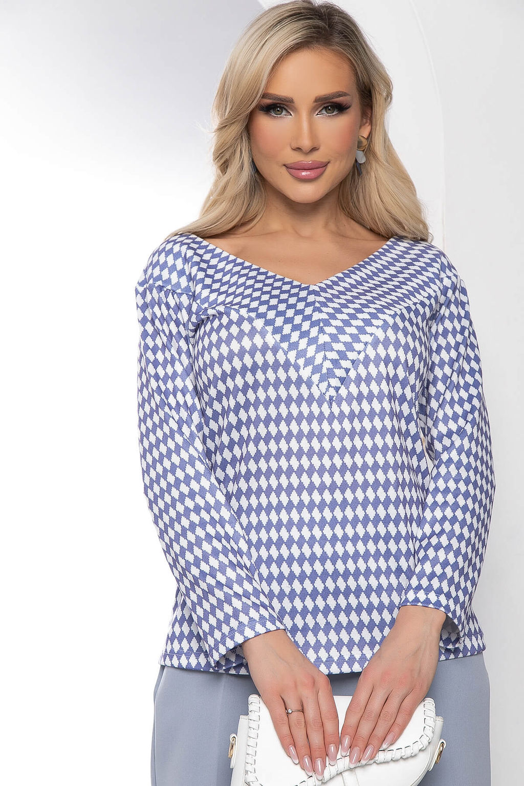 Джемпер Адель (блю энд вайт) Б8065 - Lt collection фото 14