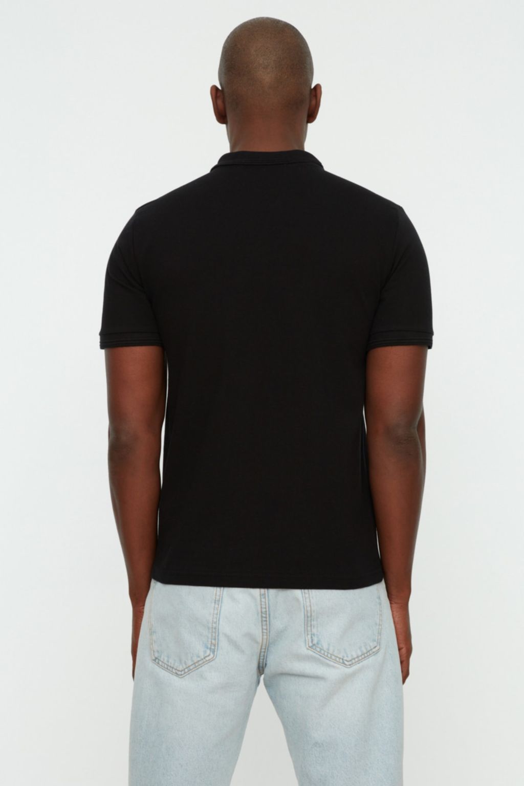 TRENDYOL MAN Beyaz Slim/Dar Kesim Yakas? Cizgili Basic %100 Pamuklu Polo Yaka T-shirt TMNSS20PO0009 - Trendyolmilla фото 4