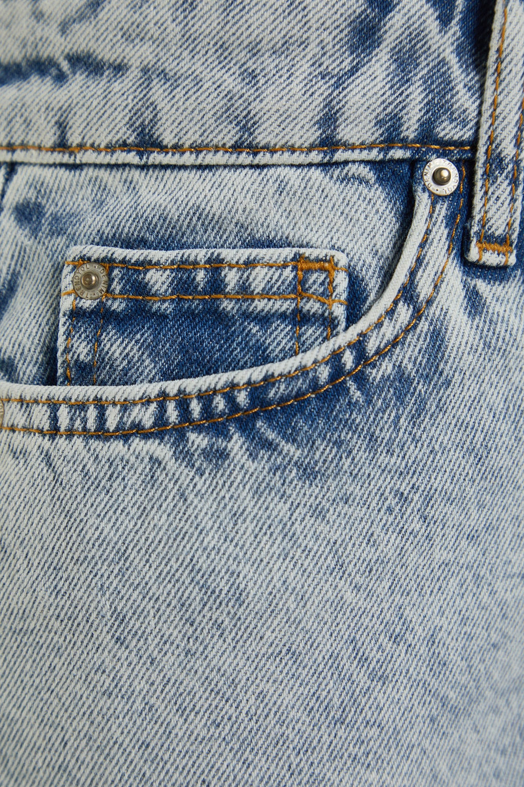 Ac?k Mavi Yuksek Bel City Boy Denim Sort TWOSS23SR00199