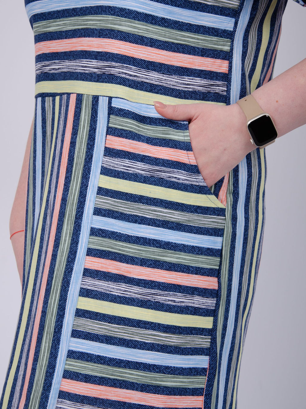 Платье "Линда" радуга, трикотаж