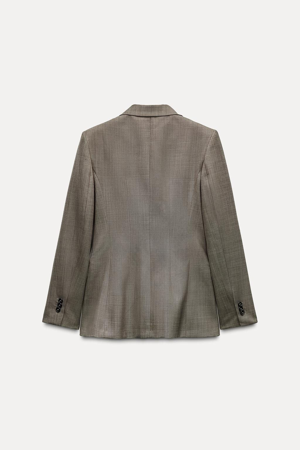 ZW COLLECTION WOOL BLEND FITTED BLAZER - Zara фото 5