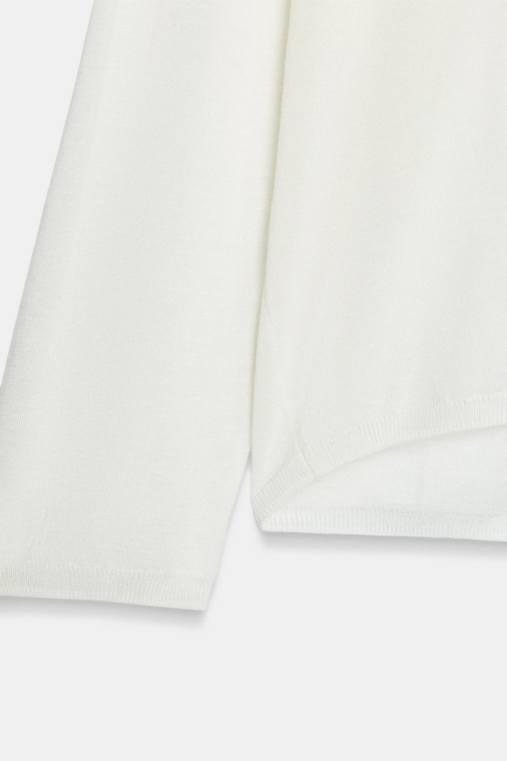 JERSEY PUNTO FINO ESCOTE PICO / crudo-blanco - Zara фото 9