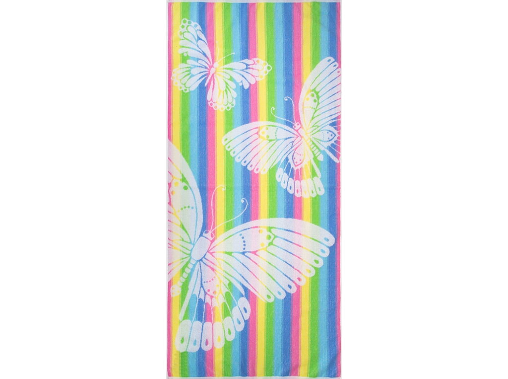 6с102.411ж1 Бархатный сезон (св.радужка) Полотенце махровое 67х150см