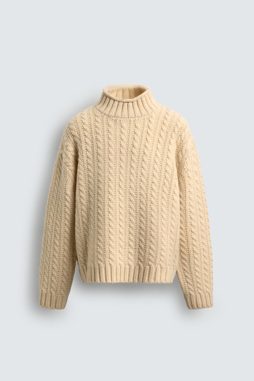 AARON LEVINE X ZARA CABLE KNIT WOOL JUMPER