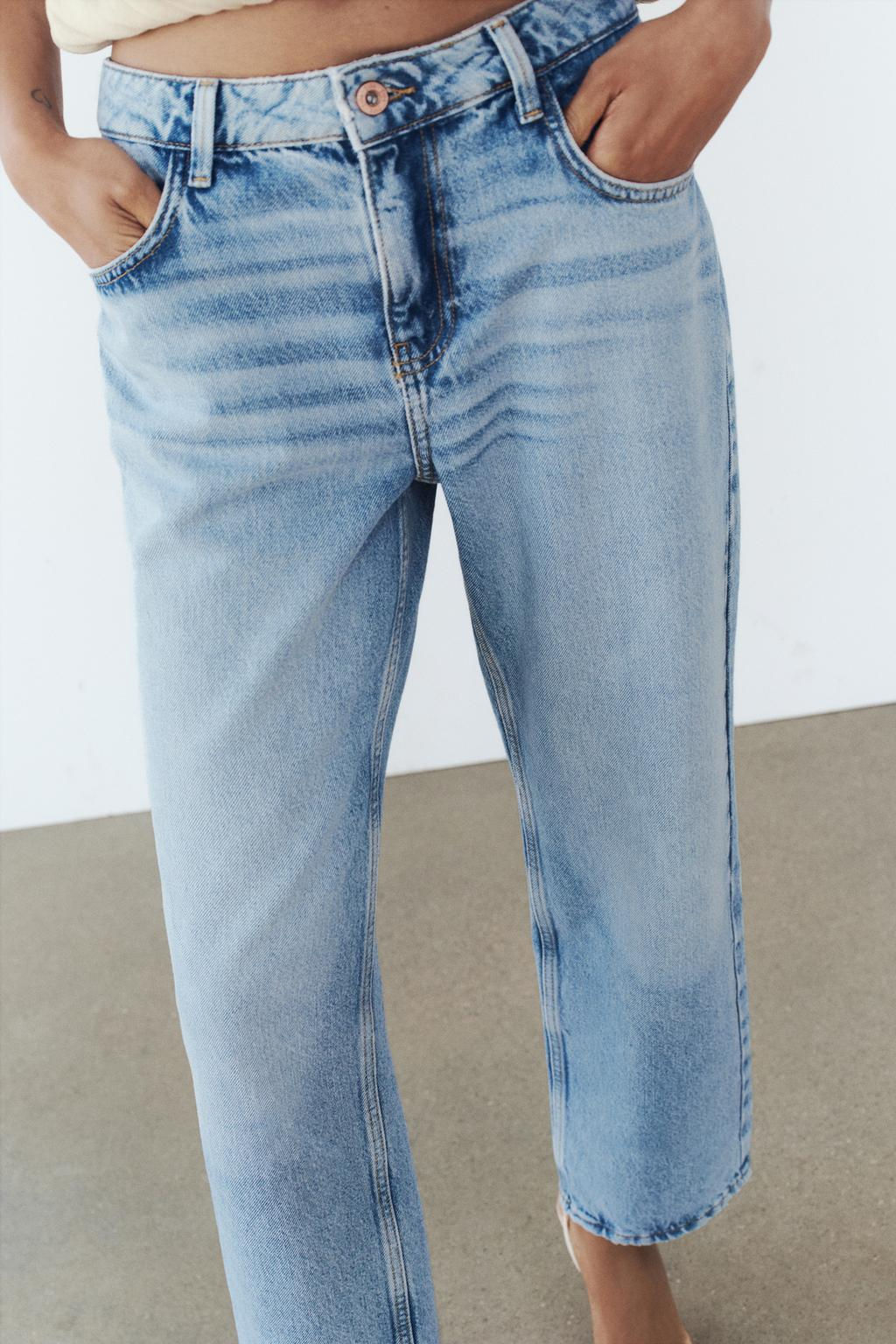 Z1975 STRAIGHT CROPPED HIGH-RISE JEANS - Zara фото 2
