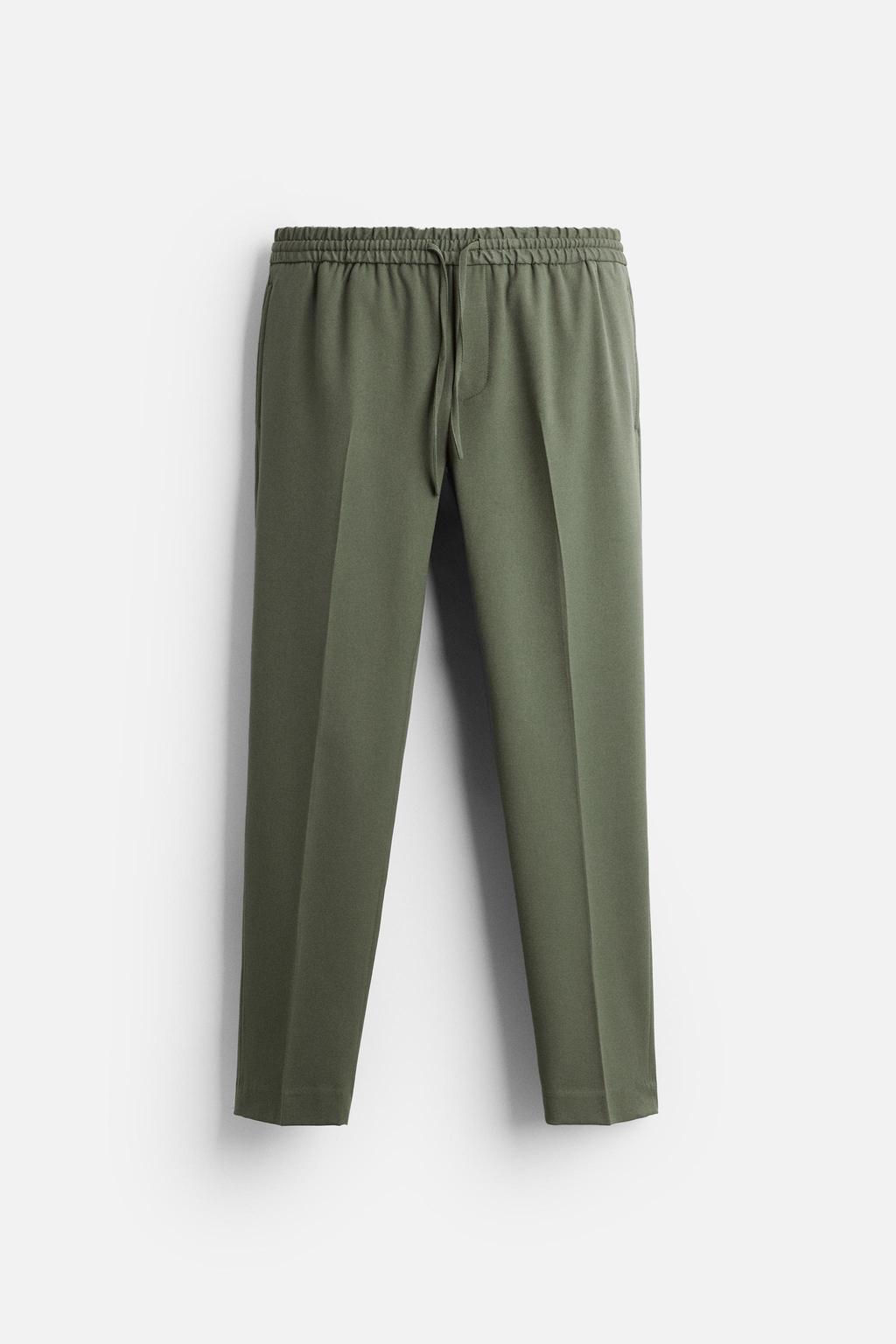 COMFORT FIT JOGGER WAIST TROUSERS - Zara фото 33