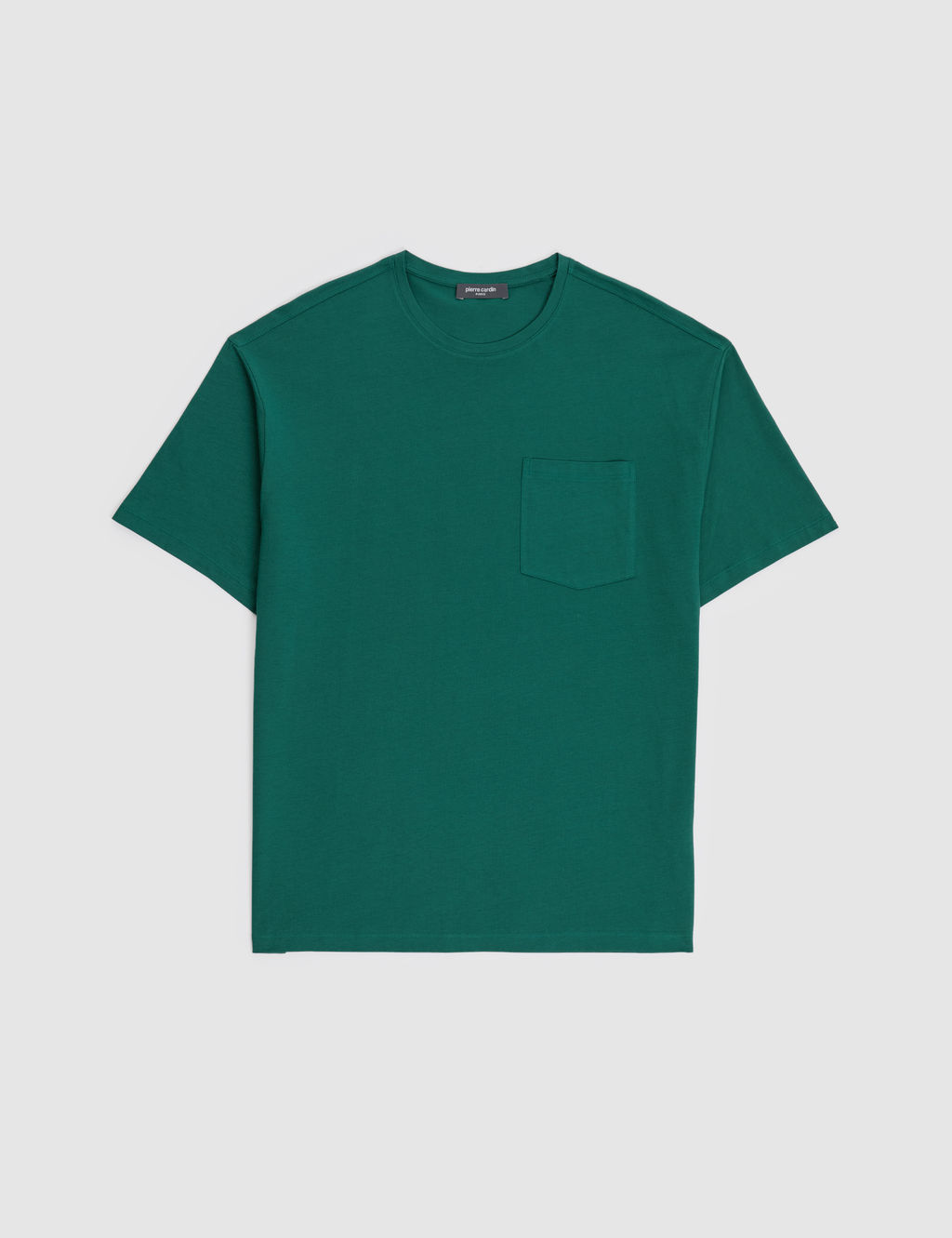 Koyu Ye_il Comfort Fit %100 Pamuk Bisiklet Yaka Basic Ti__rt